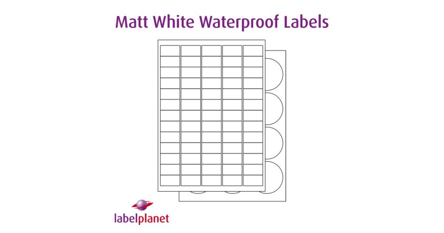 Our MWP range is made of matt white polyester with a permanent marine adhesive and is suitable for laser printers only.