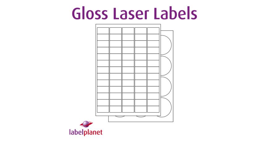 Our GW range of label is made of gloss white paper with a permanent adhesive and is suitable for laser printers only.