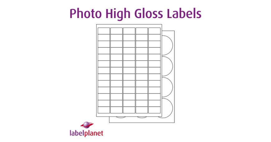 Our GWPQ range of labels is made of photo quality gloss paper and a permanent adhesive.