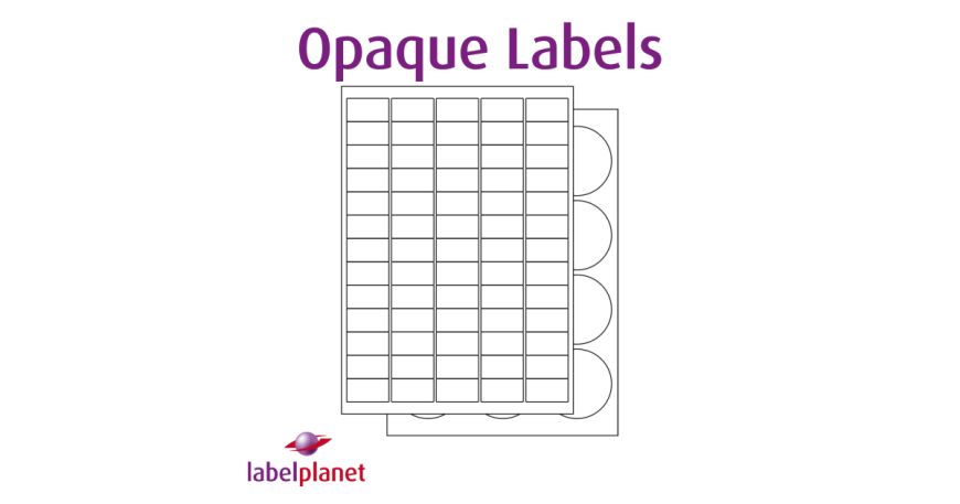 Our OPQ range is made of matt white paper with an opaque backing and a permanent opaque adhesive.