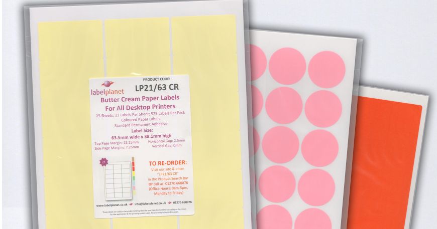 A selection of our stocked colour packs in cream, pink, and orange-red; stocked items are available to order in 25 sheet packs for same day despatch.
