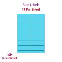 Blue Labels, 14 Per Sheet, 99.1 x 38.1mm