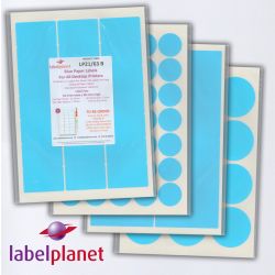 Blue Labels For Inkjet/Laser Printers, 4 per sheet, 99.1 x 139mm, LP4/99 Blue