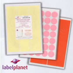 Coloured Paper Labels, 16 Per Sheet, 99.1 x 33.9mm, LP16/99 C