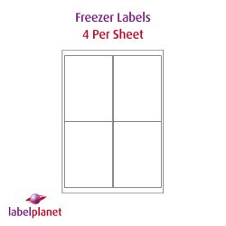 Freezer Labels, 4 Per Sheet, 99.1 x 139mm, LP4/99 DF