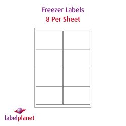 Freezer Labels, 8 Per Sheet, 99.1 x 67.7mm, LP8/99 DF
