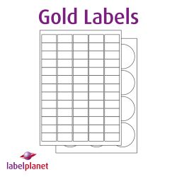 Gold Labels For Laser, 65 Per Sheet, 38.1 x 21.2mm, LP65/38 LG