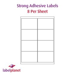 High Tack Labels. LP8/99 HT, 8 Per Sheet, 99.1 x 67.7mm.