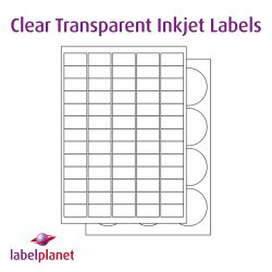 Inkjet Transparent Labels, 65 Labels 38.1 x 21.2mm, LP65/38 GCP