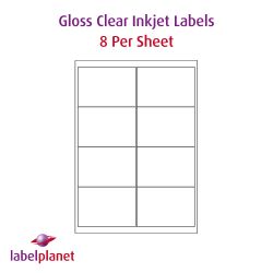 Inkjet Transparent Labels, 8 Labels, 99.1 x 67.7mm, LP8/99 GCP
