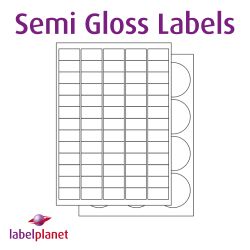 Laser Semi-Gloss Labels, 65 Per Sheet, 38.1 x 21.2mm, LP65/38 SG