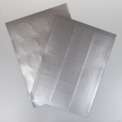 Luxury Metallic Silver Labels For Laser Printers, 48 per sheet, 45.7 x 21.2mm, LP48/45 LS