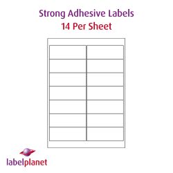 Matt White High Tack Labels For Inkjet/Laser Printers, 14 per sheet, 99.1 x 38.1mm, LP14/99 HT