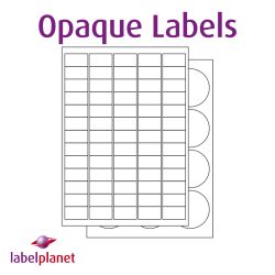 Matt White Opaque Labels For Inkjet/Laser Printers, 65 per sheet, 38.1 x 21.2mm, LP65/38 OPQ