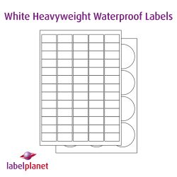Matt White Polyolefin Labels For Laser Printers, 65 per sheet, 38.1 x 21.2mm, LP65/38 MWPO