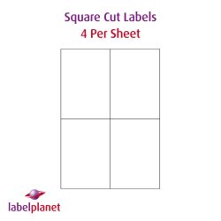 Paper Labels, 4 White Labels Per Sheet, 105 x 148.5mm, LP4/105