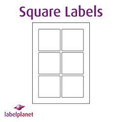 Paper Labels, 6 Square Labels Per Sheet, 95 x 95mm, LP6/95SQ