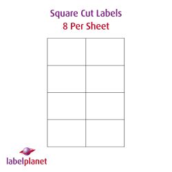 Paper Labels, 8 White Labels Per Sheet, 105 x 74.25mm, LP8/105
