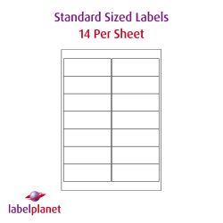 Paper Labels; Address Labels, 14 Per Sheet, 99.1 x 38.1mm, LP14/99