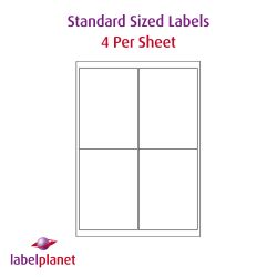 Paper Labels; Address Labels, 4 Per Sheet, 99.1 x 139mm, LP4/99