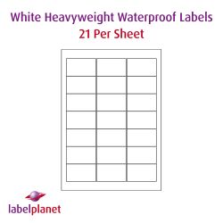 Polyolefin Waterproof Labels, 63.5 x 38.1mm, LP21/63 MWPO