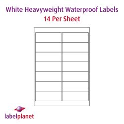 Polyolefin Waterproof Labels, 99.1 x 38.1mm, LP14/99 MWPO