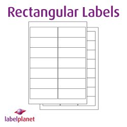 Rectangle Labels (Round Corners) For Inkjet/Laser Printers, 14 per sheet, 99.1 x 38.1mm, LP14/99
