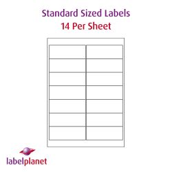 Rectangle Labels (Round Corners) For Inkjet/Laser Printers, 14 per sheet, 99.1 x 38.1mm, LP14/99