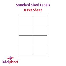 Rectangle Labels (Round Corners) For Inkjet/Laser Printers, 8 per sheet, 99.1 x 67.7mm, LP8/99