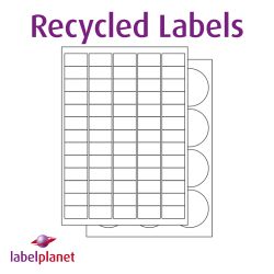 Recycled Paper Labels, 65 Per Sheet, 38.1 x 21.2mm, LP65/38 RCY