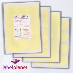 Round Cream Labels, 117 Per Sheet, 19mm Diameter