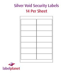 Security Void Labels, 14 Per Sheet, 99.1 x 38.1mm, LP14/99 SVP