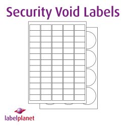 Security Void Labels, 65 Per Sheet, 38.1 x 21.2mm, LP65/38 SVP