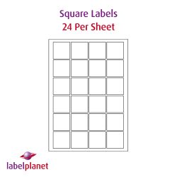 Square Labels For Inkjet/Laser Printers, 24 per sheet, 45 x 45mm, LP24/45SQ