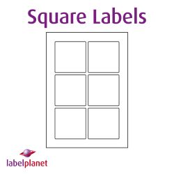 Square Labels For Inkjet/Laser Printers, 6 per sheet, 95 x 95mm, LP6/95SQ