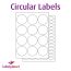 Circular Labels For Inkjet/Laser Printers, 12 per sheet, 63.5mm diameter, LP12/64R