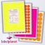 Coloured Paper Labels, 14 Per Sheet, 99.1 x 38.1mm, LP14/99 C