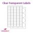 Gloss Transparent Labels, 65 Labels, 38.1 x 21.2mm, LP65/38 GTP