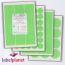 Green CD & DVD Labels, 2 Per Sheet, 118mm Diameter