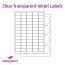 Inkjet Transparent Labels, 65 Labels 38.1 x 21.2mm, LP65/38 GCP