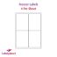 Matt White Freezer Labels For Laser Printers, 4 per sheet, 99.1 x 139mm, LP4/99 DF