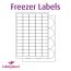 Matt White Freezer Labels For Laser Printers, 65 per sheet, 38.1 x 21.2mm, LP65/38 DF