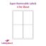 Matt White Low Tack Labels For Inkjet/Laser Printers, 4 per sheet, 99.1 x 139mm, LP4/99 GREM