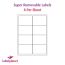Matt White Low Tack Labels For Inkjet/Laser Printers, 8 per sheet, 99.1 x 67.7mm, LP8/99 GREM