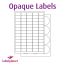 Matt White Opaque Labels For Inkjet/Laser Printers, 65 per sheet, 38.1 x 21.2mm, LP65/38 OPQ