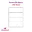 Matt White Removable Labels For Inkjet/Laser Printers, 8 per sheet, 99.1 x 67.7mm, LP8/99 REM