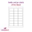Matt White Wash Off Labels For Inkjet/Laser Printers, 21 per sheet, 63.5 x 38.1mm, LP21/63 WW