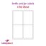 Matt White Wash Off Labels For Inkjet/Laser Printers, 4 per sheet, 99.1 x 139mm, LP4/99 WW