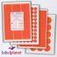Orange Labels, 16 Per Sheet, 105 x 37.12mm