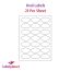 Oval Labels For Inkjet/Laser Printers, 21 per sheet, 60 x 34mm, LP21/60OV